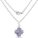 1.50 Carat Genuine Tanzanite .925 Sterling Silver Pendant