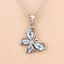 0.78 Carat Genuine Blue Topaz .925 Sterling Silver Pendant