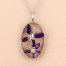 2.12 Carat Genuine Amethyst .925 Sterling Silver Pendant