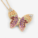 1.62 Carat Genuine Multi Stones .925 Sterling Silver Pendant