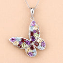 3.80 Carat Genuine Multi Stones .925 Sterling Silver Pendant