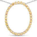 3.84 Carat Genuine Yellow Sapphire .925 Sterling Silver Pendant