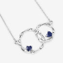 0.70 Carat Genuine Blue Sapphire .925 Sterling Silver Pendant