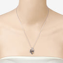 0.28 Carat Genuine Blue Sapphire .925 Sterling Silver Pendant