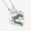 0.24 Carat Genuine Emerald .925 Sterling Silver Pendant