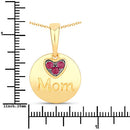 0.20 Carat Genuine Ruby .925 Sterling Silver Pendant