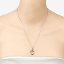 0.14 Carat Genuine Blue Sapphire .925 Sterling Silver Pendant