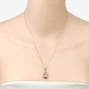 0.19 Carat Genuine Blue Sapphire .925 Sterling Silver Pendant