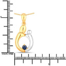 0.19 Carat Genuine Blue Sapphire .925 Sterling Silver Pendant