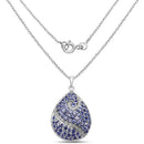 4.72 Carat Genuine Tanzanite .925 Sterling Silver Pendant
