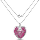 8.03 Carat Genuine Ruby .925 Sterling Silver Pendant