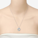 1.90 Carat Genuine Swiss Blue Topaz .925 Sterling Silver Pendant