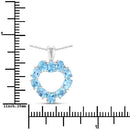 1.90 Carat Genuine Swiss Blue Topaz .925 Sterling Silver Pendant