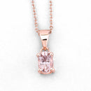 18K Rose Gold Plated 0.70 Carat Genuine Morganite .925 Sterling Silver Pendant