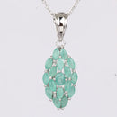 1.26 Carat Genuine Emerald .925 Sterling Silver Pendant