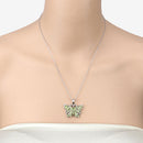 4.05 Carat Genuine Peridot .925 Sterling Silver Pendant
