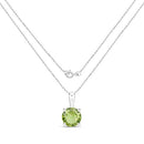 1.25 Carat Genuine Peridot .925 Sterling Silver Pendant