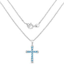 3.85 Carat Genuine Blue Topaz .925 Sterling Silver Pendant