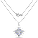 0.90 Carat Genuine Tanzanite .925 Sterling Silver Pendant