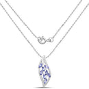 1.12 Carat Genuine Tanzanite .925 Sterling Silver Pendant