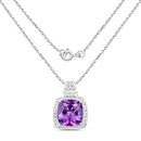 5.85 Carat Genuine Amethyst .925 Sterling Silver Pendant