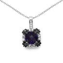 2.38 Carat Genuine Multi Stone .925 Sterling Silver Pendant