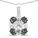 2.72 Carat Genuine Multi Stones .925 Sterling Silver Pendant