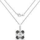 2.72 Carat Genuine Multi Stones .925 Sterling Silver Pendant