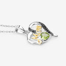 0.49 Carat Genuine Peridot and Black Spinel .925 Sterling Silver Pendant