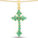 2.00 Carat Genuine Zambian Emerald .925 Sterling Silver Pendant