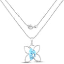 10.58 Carat Genuine Swiss Blue Topaz .925 Sterling Silver Pendant