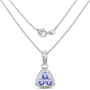 0.69 Carat Genuine Tanzanite .925 Sterling Silver Pendant