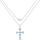 2.72 Carat Genuine Blue Topaz .925 Sterling Silver Pendant
