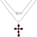 2.57 Carat Genuine Garnet .925 Sterling Silver Pendant