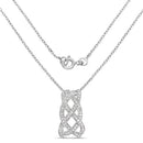 0.54 Carat Genuine White Diamond .925 Sterling Silver Pendant