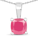 3.00 Carat Genuine Emerald, Glass Filled Ruby & Glass Filled Sapphire .925 Sterling Silver Pendant