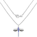 1.93 Carat Genuine Tanzanite and White Topaz .925 Sterling Silver Pendant