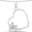 0.25 Carat Genuine Blue Topaz .925 Sterling Silver Pendant