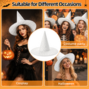 Personalized Halloween Witch Hat with Custom Name - Flying Witches Ghosts and Spider Webs Orange Brim Costume Hat for Adults and Teens