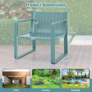Patio Chairs Set of 2 with Curved Backrests and Seats