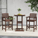 Patio HDPE Adirondack Bar Chairs Set of 2 with Wide Armrests