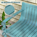 Weather-resistant Plastic 2-Person Bench with Curved Backrest