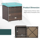 2 Pieces Patio Ottoman with Hidden Storage Space-Mix Grey