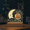 Personalized Twinkle Little Star Baby Photo Night Light | Moon, Stars, and Name | Custom Nursery Gift