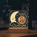 Personalized Twinkle Little Star Baby Photo Night Light | Moon, Stars, and Name | Custom Nursery Gift