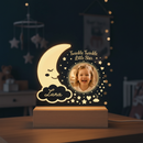 Personalized Twinkle Little Star Baby Photo Night Light | Moon, Stars, and Name | Custom Nursery Gift