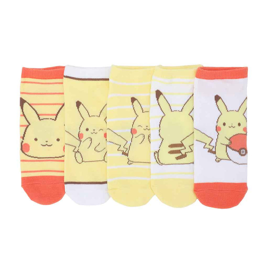 Pikachu Pokemon Unisex Ankle Socks 5-Pack
