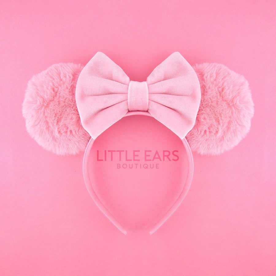Pink Fur & Velvet Mickey Ears