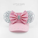 Pink & Silver Sparkle Mickey Visor
