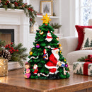 Santa Christmas Tree Musical Figurine with Spinning Motion with Star Topper